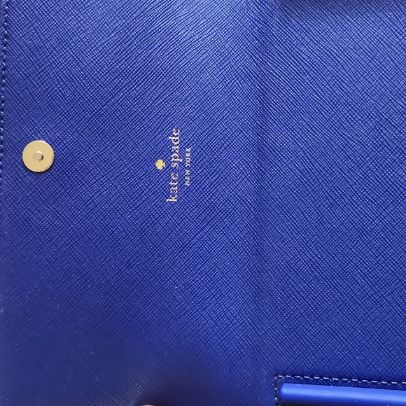 Kate Spade Purple Blue Long Tri-Fold Phone Wallet 💜💙 - Picture 7 of 14
